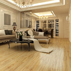 Brown Laminate Flooring Scratch Resistant Natural Oak Laminate with Click Lock