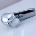 Modern sink faucet with brass knob handle, low arc, washbasin faucet