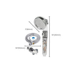 Handheld showerhead with catalyst water filtration wall-mounted showerhead