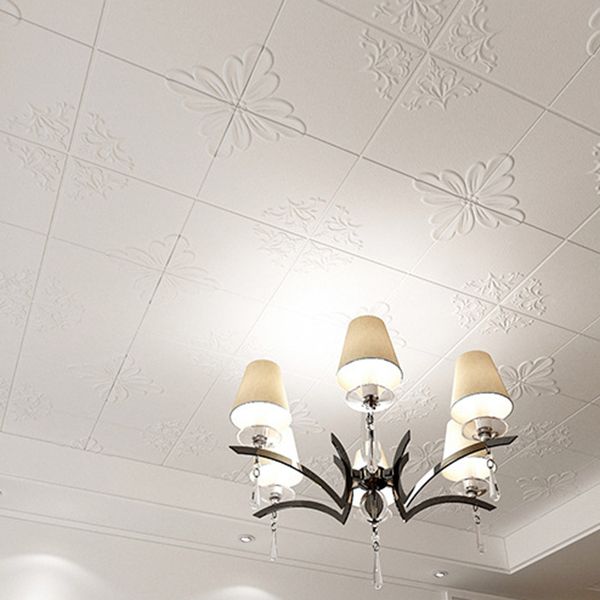 Interior Wall Cladding 3D Floral Print Peel and Stick Waterproof Wall Panels