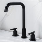 Modern 2-Handle Bathroom Sink Faucet 3-Hole Widespread Bathroom Faucet