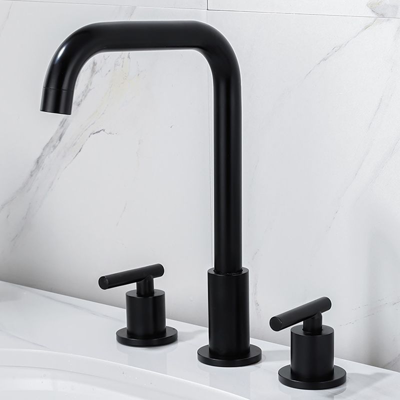 Modern 2-Handle Bathroom Sink Faucet 3-Hole Widespread Bathroom Faucet