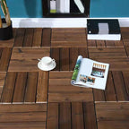 Wood Terrace Tiles Plug-in System Installation Outdoor Terrace Tiles