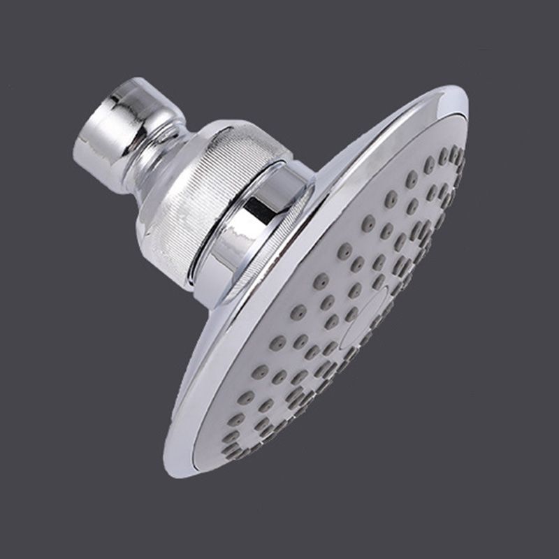 Round Shape Shower Head Modern Swiveling Wall Mounted Fixed Shower Head