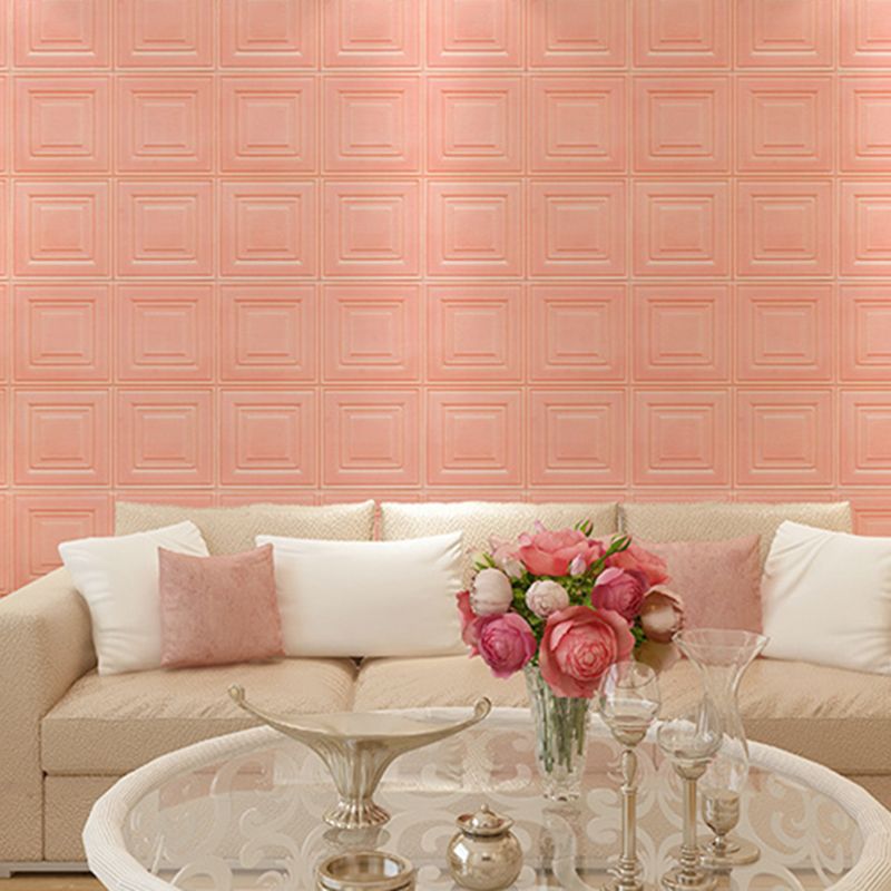 Contemporary Wall Shelves 3D Brick Bathroom Wall Panels Set of 2