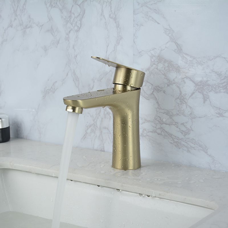 Modern Basin Tap Monochrome Center Mount Low Arc Faucet for Bathroom