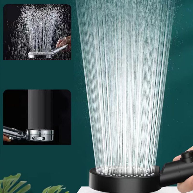 Round Handheld Shower Head Plastic Adjustable Spray Pattern Shower Head for Home