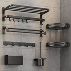 Matte black bathroom accessory set Modern bathroom accessory hardware set