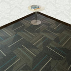 Dark Color Level Loop Carpet Tile Non-Slip Self-Adhesive Indoor Office Carpet Tiles