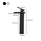 Basin faucet lever handle waterfall outlet bathroom fixture