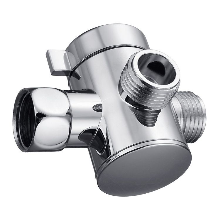 Silver Dual Shower Head 3 Settings Medium Flow Wall Mounted Shower Head
