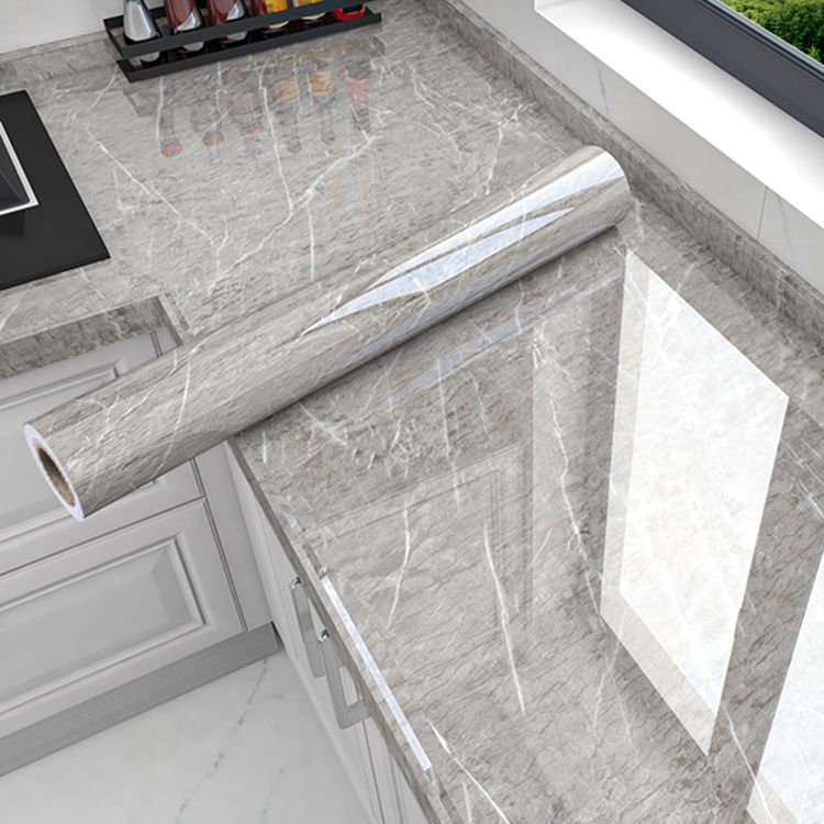Modern Peel & Stick Field Tiles Plastic Wallpaper for Kitchen Backsplash