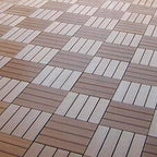 30 cm x 30 cm Square PVC Terrace Tiles Snap Installation Outdoor Floor Tiles