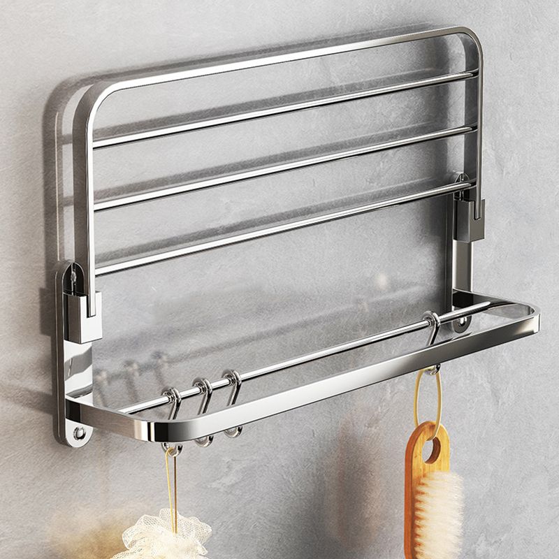 Chrome Modern Bathroom Hardware Set Stainless Steel Towel Hook/Towel Rail & Bathroom Shelf
