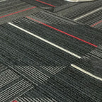 Dark Color Level Loop Carpet Tile Non-Slip Self-Adhesive Indoor Office Carpet Tiles