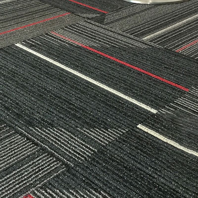 Dark Color Level Loop Carpet Tile Non-Slip Self-Adhesive Indoor Office Carpet Tiles
