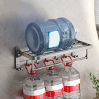 Contemporary Gray Bathroom Hardware Set Bathroom Shelf/Towel Bar Including Bathroom Set