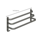 2-piece modern bathroom accessory set made of aluminum matte gray towel bar