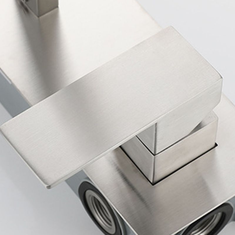 Contemporary style fittings with lever handles Wall-mounted fittings for the bathroom