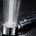 Contemporary 3 Jet Shower Head Adjustable Spray Pattern Rotatable Handheld Shower
