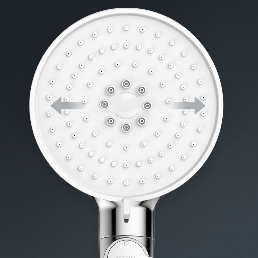 Contemporary Hand Shower Round Shower Head Combo in Silver