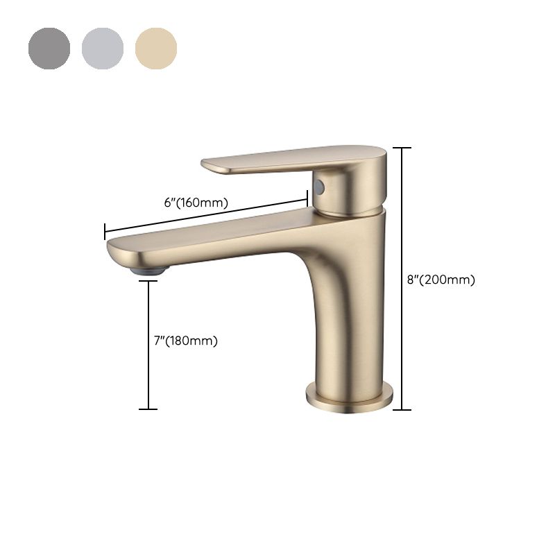 Light Luxury Basin Faucet with Lever Handle Single Hole Bathroom Faucet