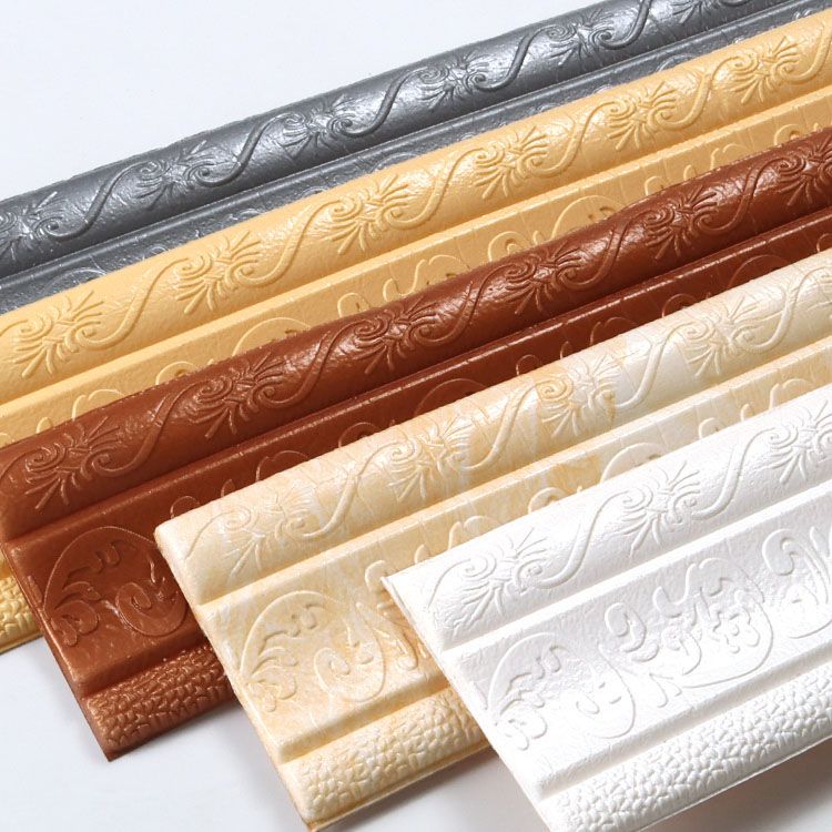 Mosaic Tiles Peel & Stick Tile PVC Kitchen Waterproof Skirting Board Peel and Stick Wall Tile