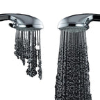 Single Double Showerhead Square High Arc Showerhead Combo in Chrome