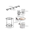 Modern Bathroom Accessory Set Stainless Steel Bathroom Rack Towel Holder Bathroom Accessory Set