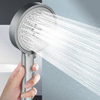 Modern Spray Head Round Handheld Water Filtration Showerhead Self-Cleaning