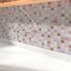 Peel and Stick PVC Tile Kitchen Waterproof Mosaic Backsplash Wall Tile