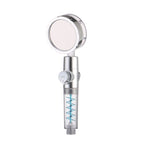 Creative Metal Shower Head Adjustable Water Flow Round Handheld Shower Head