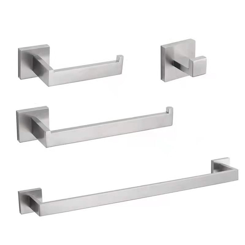 Stainless Steel Bathroom Fittings Modern Style Simple Bathroom Fitting Set