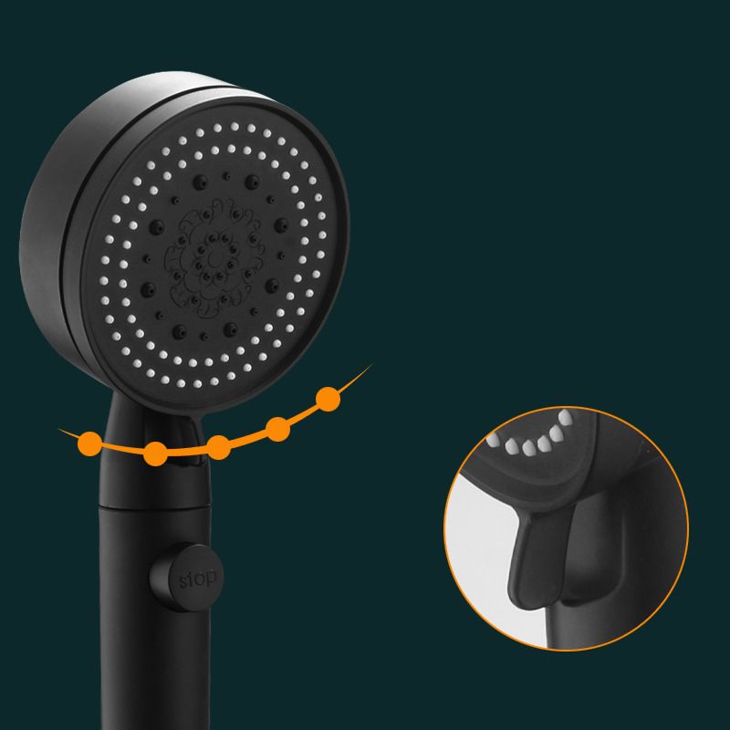 Modern Shower Head Adjustable Spray Pattern Round Plastic Hand Shower