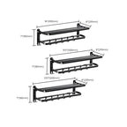 Modern Aluminum Bathroom Hardware Set Black Bathroom Accessories Set