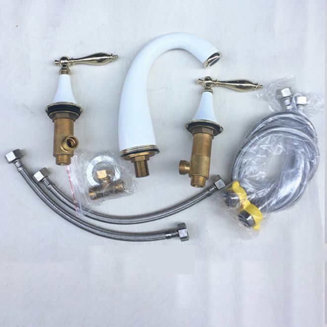 Glam Style Faucet Widely used sink faucet with 2 handles and 3 holes