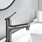 Vessel Sink Faucet Contemporary Pull-out Tap with Swivel Spout