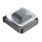 Gray metal modern bathroom accessories as a single piece or as a set