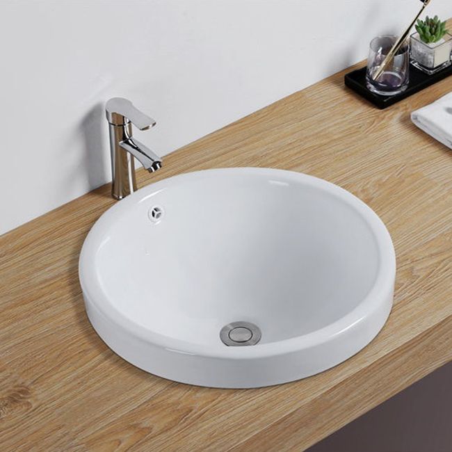 Contemporary oval wash stand ceramic metal undercounter basin