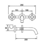 Modern Wall-Mounted Faucet Bathroom Lever Bathtub Faucet