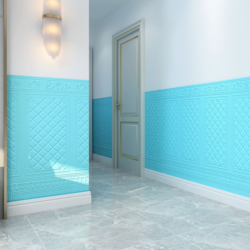 Glam Style Wall Cladding Living Room Peel and Stick 3D Embossed Waterproof Wall Cladding