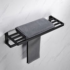 Matte Black 5-piece modern bathroom accessory as individual piece or as set with towel bar
