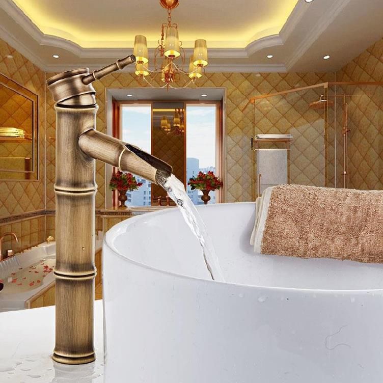 Brass Country Basin Tap Single Hole Sink Faucet for Bathroom