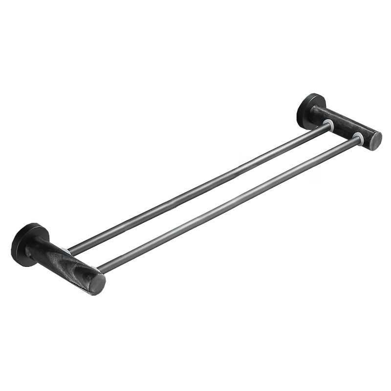 Metal and marble bathroom accessories as a single piece or as a set in black