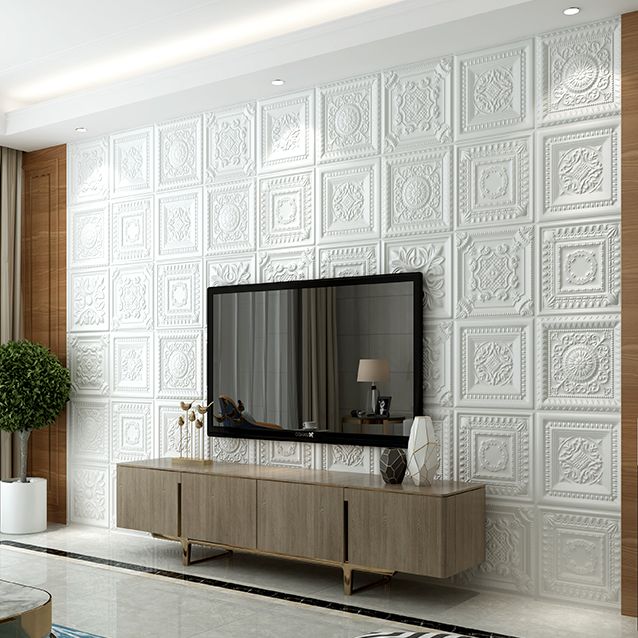 Modern Pearl Wall Element Access Panel Peel and Stick Wall Tile Set of 10