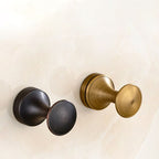 5-piece traditional bathroom accessory set brushed brass bathrobe hooks