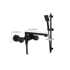 Modern Bathtub Faucet Trim Black Wall Mounted Swivel Spout with Hand Shower