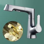 Contemporary Sink Faucet Plian Low Arc Brass Centerset Sink Faucet
