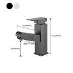 Contemporary Bath Faucet Brass Lever Handle Pull-Out Sink Faucet