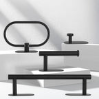 Metal Bathroom Set 4-piece Modern Style Bathroom Fixtures Set